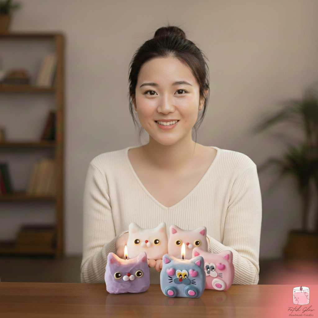 Fateh Glow Cute Cat Candle